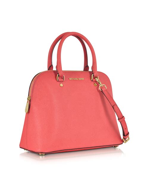 michael kors cindy large dome satchel blossom|MICHAEL KORS Leather CINDY BLOSSOM Large Dome .